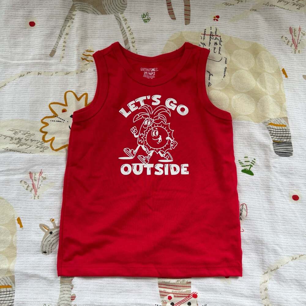 Garanimals Toddler Boy Let's Go Outside Graphic Tank Top Red Size 2T